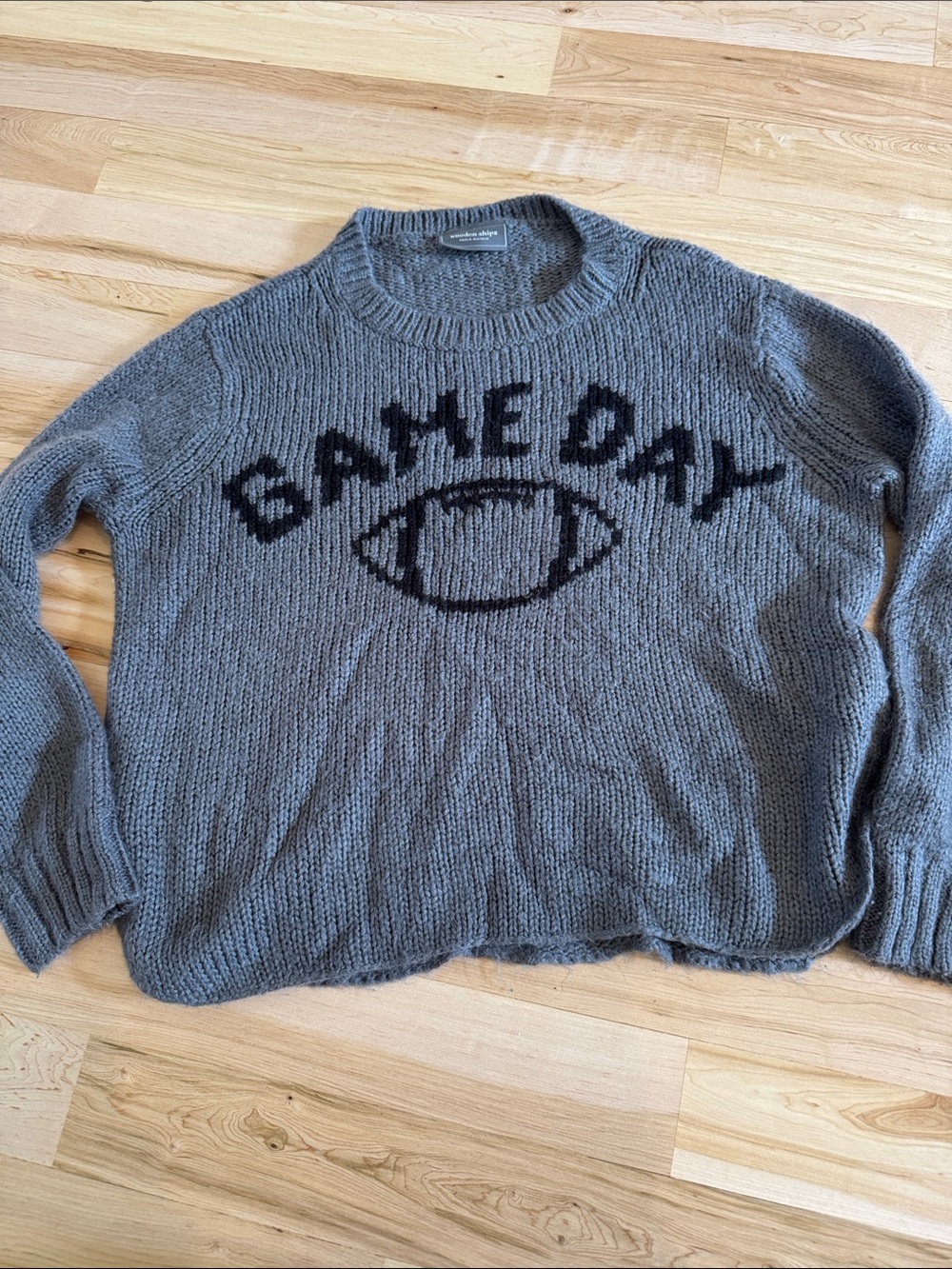 Anthropologie Wooden Ships Game Day Wool Blend Sweater-XS-Read